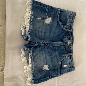 Jean Shorts - Distressed Youth Girls 11 12
